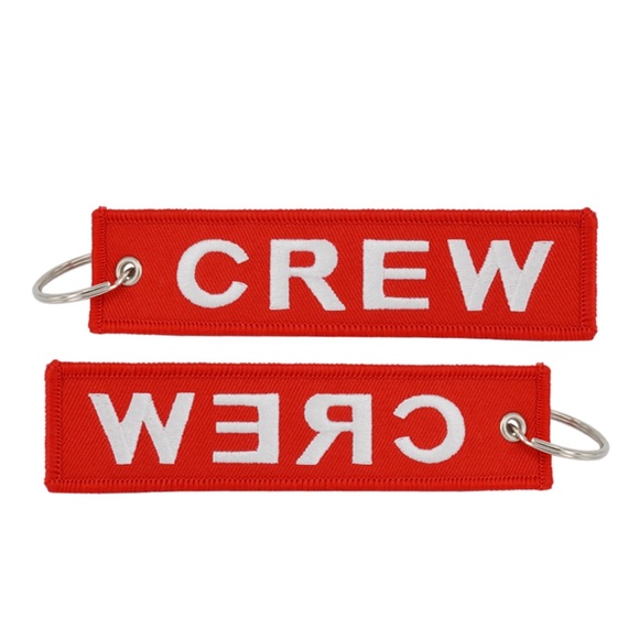 Aviator Red Crew Keychain Luggage Tag - Picture 3 of 12